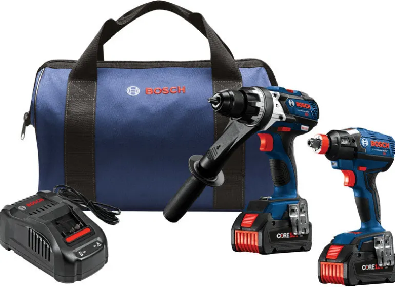 Bosch 18V CORE Cordless Brushless 2 Tool Hammer Drill and Impact Driver Kit