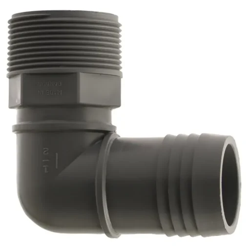 Boshart Industries 1-1/2 in. MPT X 1-1/2 in. D Insert Polypropylene Combination Elbow 1 pk