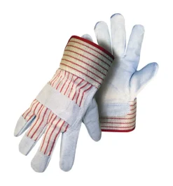 Boss Men's Indoor/Outdoor Palm Work Gloves Red/White L 1 pair