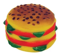 Boss Pet Digger's Multicolored Vinyl Hamburger Squeaky Dog Toy Large 1 pk