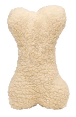 Boss Pet Digger's White Plush Bone Fleece Bone Dog Toy Large 1 pk