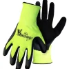 Boss V2 Flexi-Grip Men's Indoor/Outdoor Hi-Viz Work Gloves Black/High-Vis Green L 1 pair
