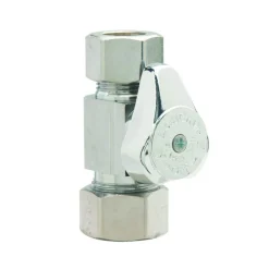 BrassCraft 1/4 in. Compression x 1/2 in. Compression Brass Shut-Off Valve