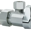 BrassCraft 1/2 in. CPVC outlets X 3/8 in. Compression Brass Angle Stop Valve