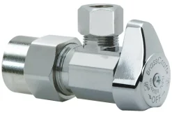 BrassCraft 1/2 in. CPVC outlets X 3/8 in. Compression Brass Angle Stop Valve