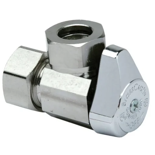 BrassCraft 1/2 in. FPT outlets X 1/2 in. MPT Brass Shut-Off Valve