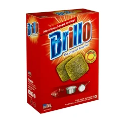 Brillo Heavy Duty Steel Wool Pads For Multi-Purpose 10 pc. (Pack of 12)