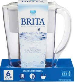 Brita 6 cups White Space Saver Pitcher