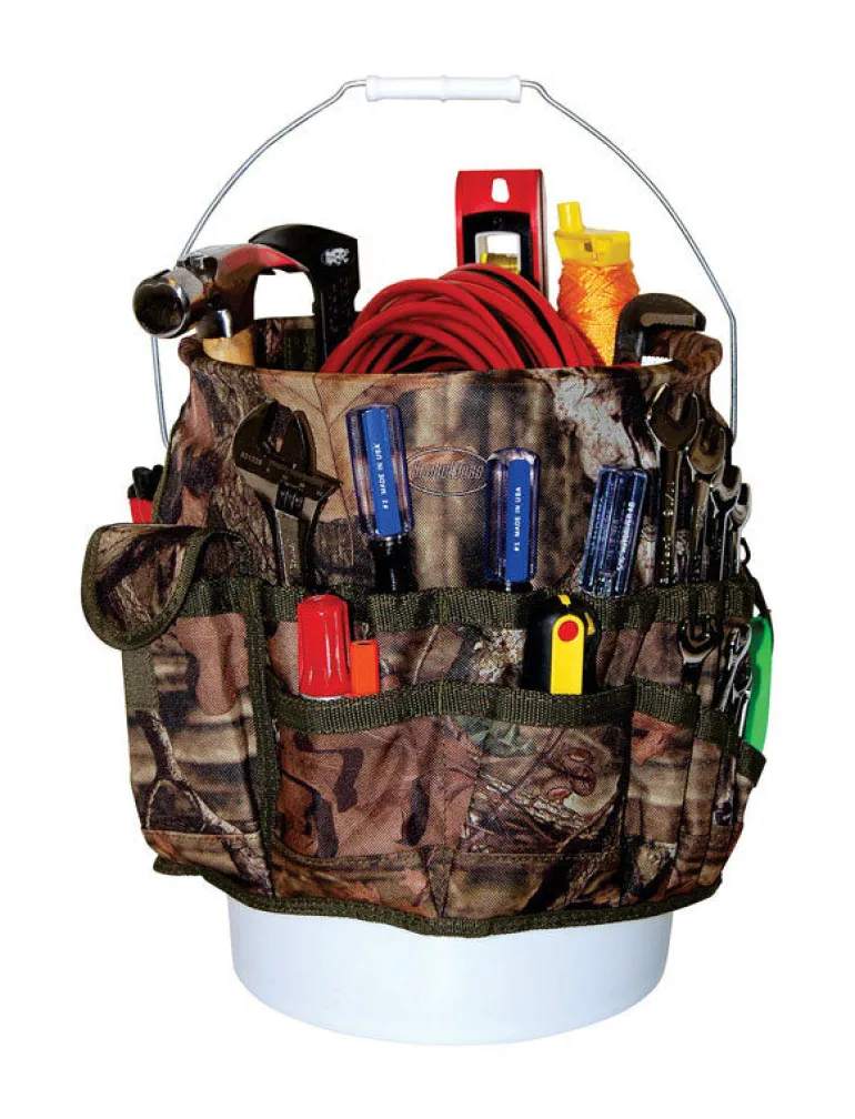 Bucket Boss Camo Bucketeer 12 in. L x 12 in. W x 11-1/2 in. H Bucket Tool Organizer 30 pocket Mossy Oak
