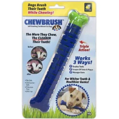 BulbHead Chew Brush Blue Dog Self Brushing Toothbrush 1 pk