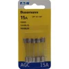 Bussmann 15 amps AGC Glass Tube Fuse 5 pk (Pack of 5)