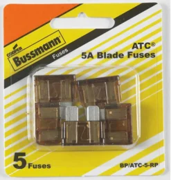 Bussmann 5 amps ATC Blade Fuse 5 pk (Pack of 5)