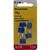 Bussmann 15 amps ATM Mini Automotive Fuse 5 pk