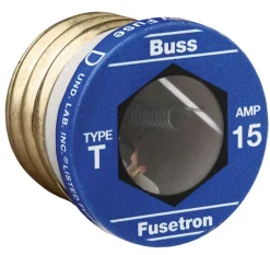 Bussmann 15 amps Dual Element Plug Fuse 4 pk