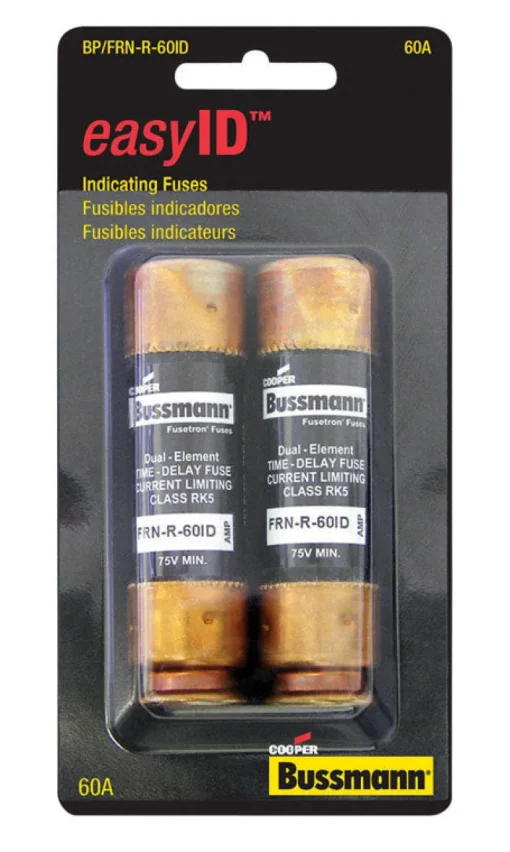 Bussmann EasyID 60 amps Dual Element Time Delay Fuse 2 pk