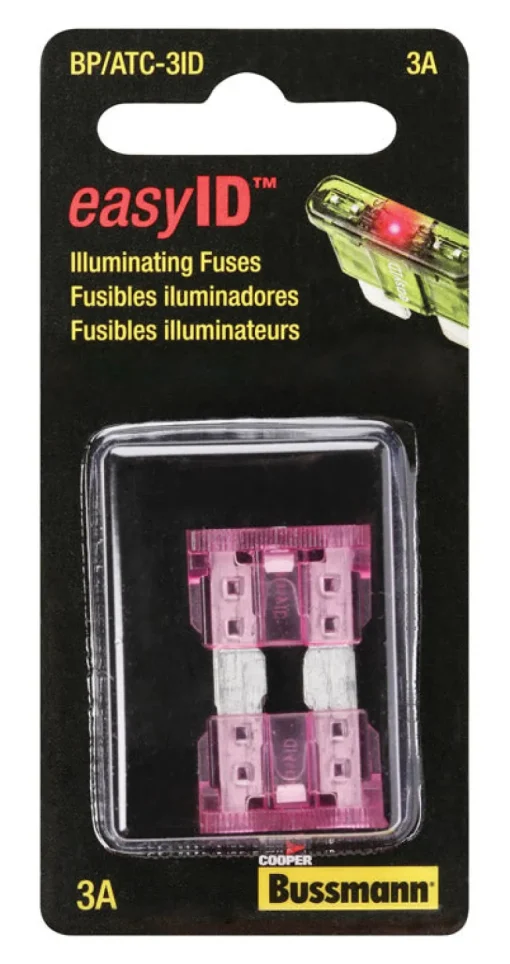 Bussmann EasyID 3 amps Fast Acting Fuse 2 pk