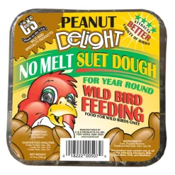 C & S Peanut Delight Assorted Species Wild Bird Food Beef Suet 11.75 oz. (Pack of 12)