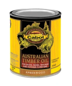Cabot 140-3457 QT 1 Quart Amberwood Australian Timber Oil® For Outdoors (Pack of 4)
