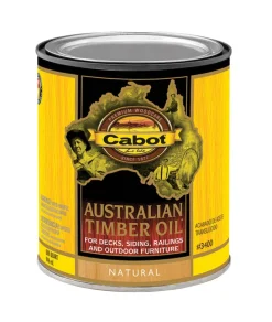 Cabot 140-3400 QT 1 Quart Natural Australian Timber Oil® For Outdoors (Pack of 4)