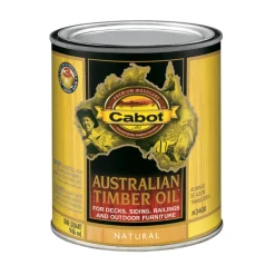 Cabot 140-3400 QT 1 Quart Natural Australian Timber Oil® For Outdoors (Pack of 4)