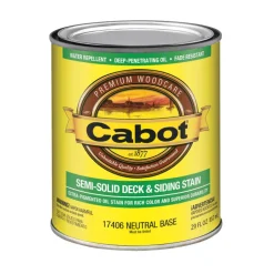 Cabot Semi-Solid Tintable Oil-Based Natural Oil/Waterborne Hybrid Deck & Siding Stain (Pack of 4)
