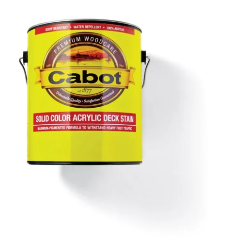 Cabot Solid Tintable 1806 Neutral Base Water-Based Acrylic Deck Stain 1 gal. (Pack of 4)