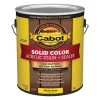 Cabot Solid Tintable 1801 White Base Water-Based Acrylic Deck Stain 1 gal. (Pack of 4)