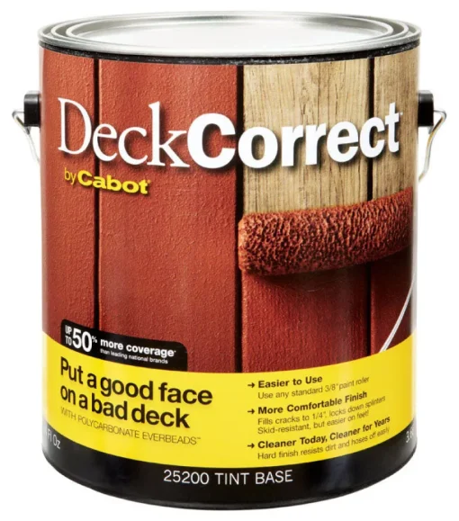 Cabot Solid Tintable Tint Base Water-Based Latex Deck Stain 1 gal. (Pack of 4)
