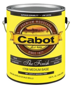 Cabot The Finish Paint Exterior Medium Base 1 Gl 15 Yr Warranty (Case of 4)