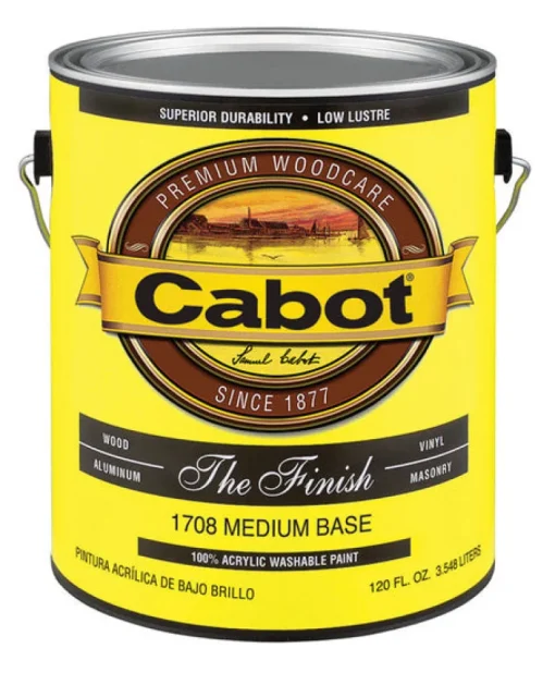 Cabot The Finish Paint Exterior Medium Base 1 Gl 15 Yr Warranty (Case of 4)