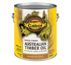 Cabot Transparent 19457 Amberwood Oil-Based Natural Oil/Waterborne Hybrid Australian Timber Oil (Pack of 4)