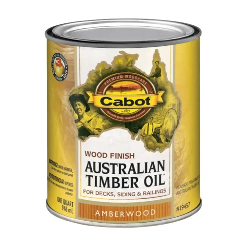 Cabot Transparent 19457 Amberwood Oil-Based Natural Oil/Waterborne Hybrid Australian Timber Oil (Pack of 4)