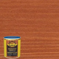 Cabot Transparent 19459 Mahogany Flame Oil-Based Natural Oil/Waterborne Hybrid Australian Timber Oil (Pack of 4)