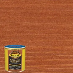 Cabot Transparent 19459 Mahogany Flame Oil-Based Natural Oil/Waterborne Hybrid Australian Timber Oil (Pack of 4)