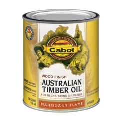 Cabot Transparent 19459 Mahogany Flame Oil-Based Natural Oil/Waterborne Hybrid Australian Timber Oil (Pack of 4)