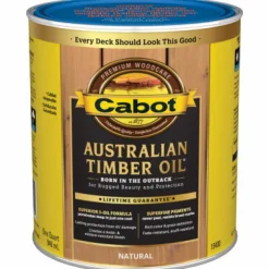 Cabot Transparent 19400 Natural Oil-Based Australian Timber Oil 1 Qt. (Pack Of 4)