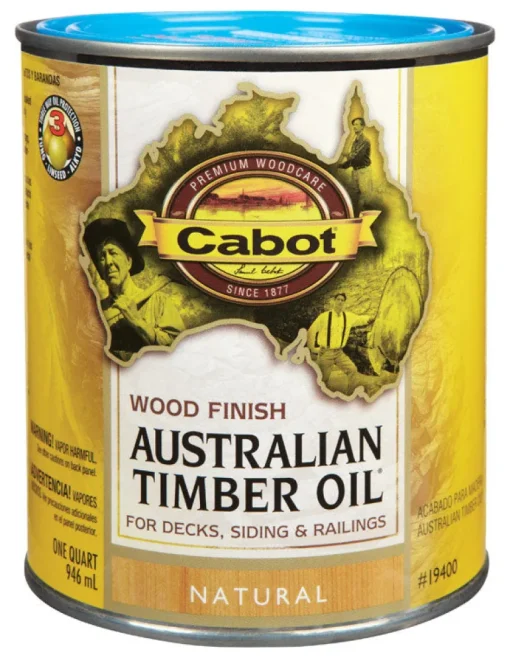 Cabot Transparent 19400 Natural Oil-Based Australian Timber Oil 1 Qt. (Pack Of 4)