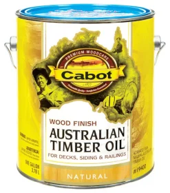Cabot Transparent 19400 Neutral Oil-Based Natural Oil/Waterborne Hybrid Australian Timber Oil 1 gal. (Pack of 4)