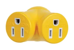 Camco 30 amps RV Generator Outlet Adapter 30-15A 1 pk