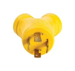 Camco 30 amps RV Generator Outlet Adapter 30-15A 1 pk