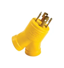 Camco 30 amps RV Generator Outlet Adapter 30-15A 1 pk
