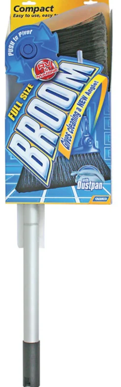 Camco Adjustable Broom and Dustpan 32 oz