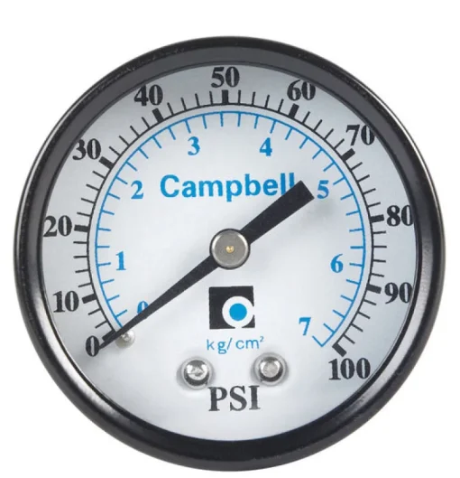 Campbell 2 in. Brass Pressure Gauge 100 psi