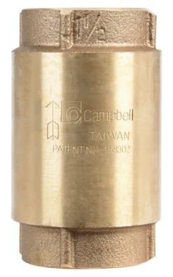 Campbell 1-1/2 in. D X 1-1/2 in. D FNPT x FNPT Red Brass Spring Loaded Check Valve
