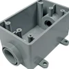Cantex 21 cu in Rectangle PVC 1 gang Outlet Box Gray