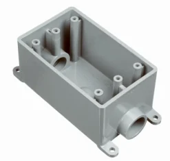 Cantex 21 cu in Rectangle PVC 1 gang Outlet Box Gray