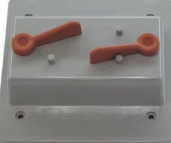 Cantex Rectangle PVC 2 gang 4-11/16 in. H X 4.9375 in. W Toggle Switch and Cover