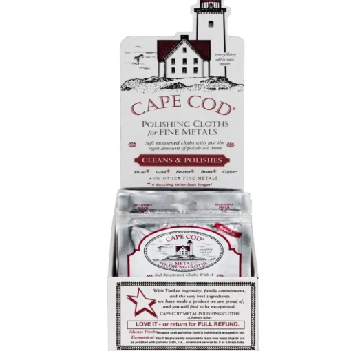 Cape Cod Vanilla Scent Fine Metal Cleaner and Polish 2 pk Cloth (Pack of 36)