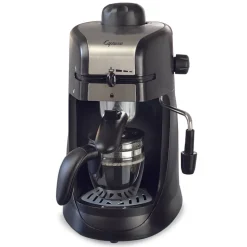 Capresso 4 cups Black/Silver Cappuccino/Espresso Maker