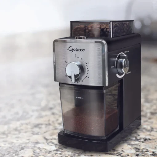 Capresso Black Plastic/Steel 8 oz Coffee Grinder